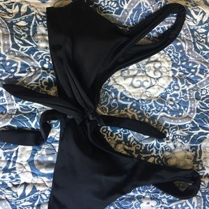 Black swim suit top